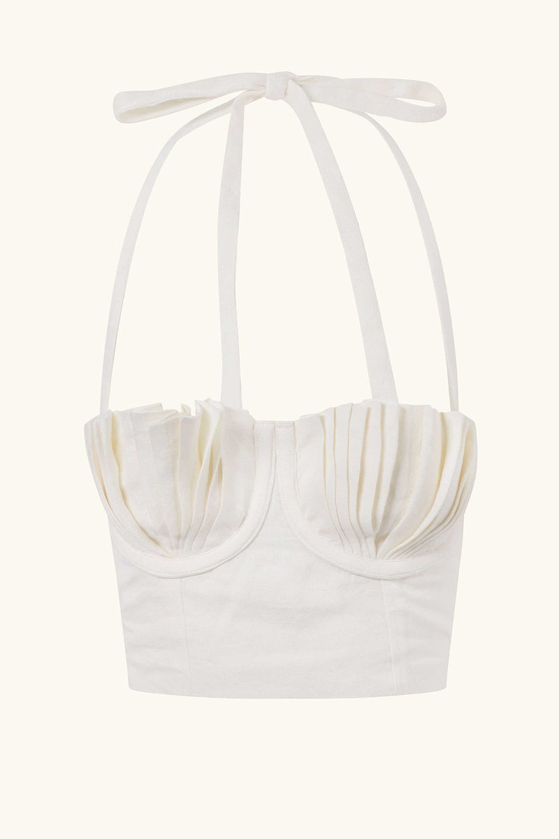 Dido Bustier White Linen Id h