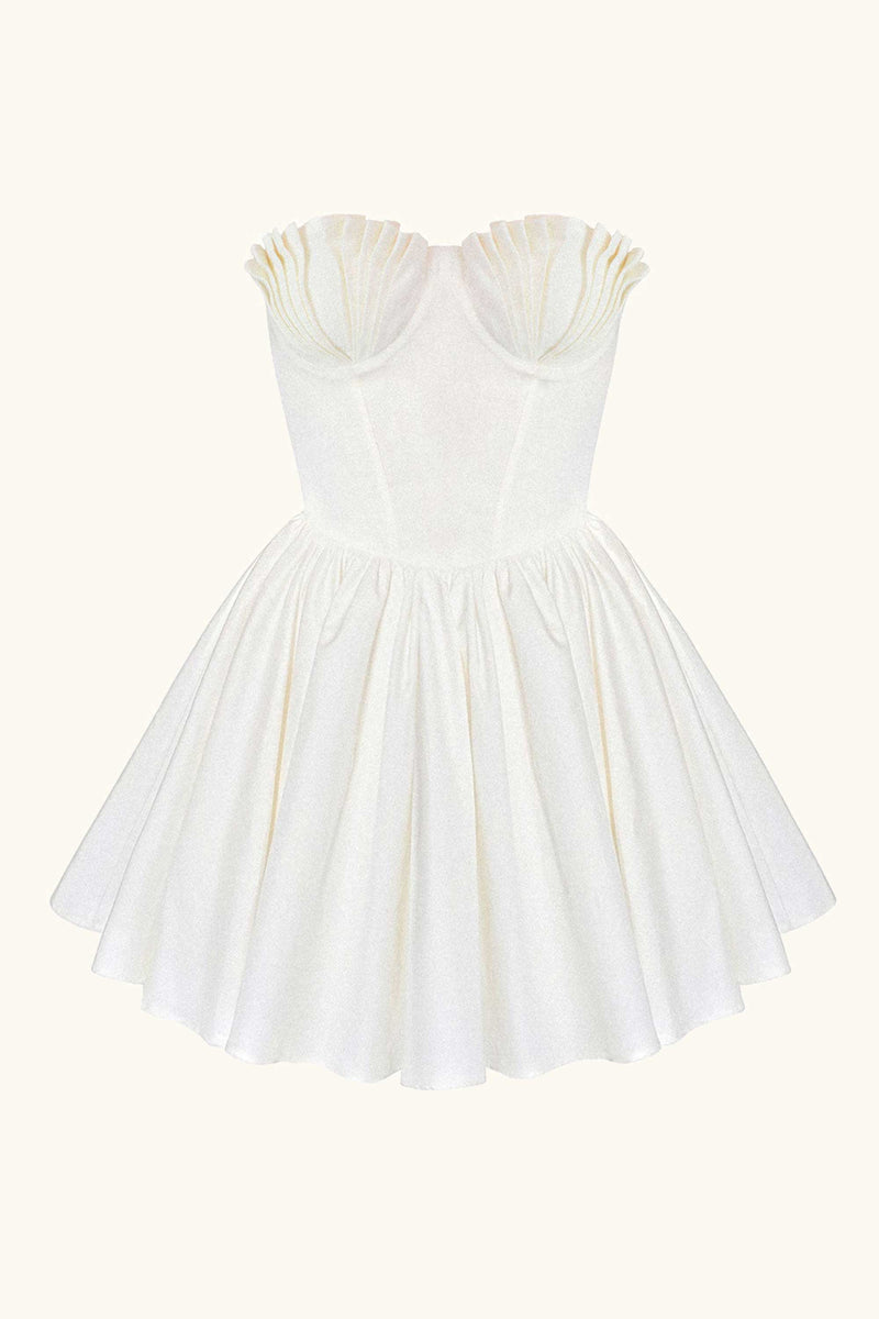 Tropical Shell Summer Dress Flare Style
