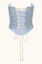 Niara Corset  ~ Blue Brocade