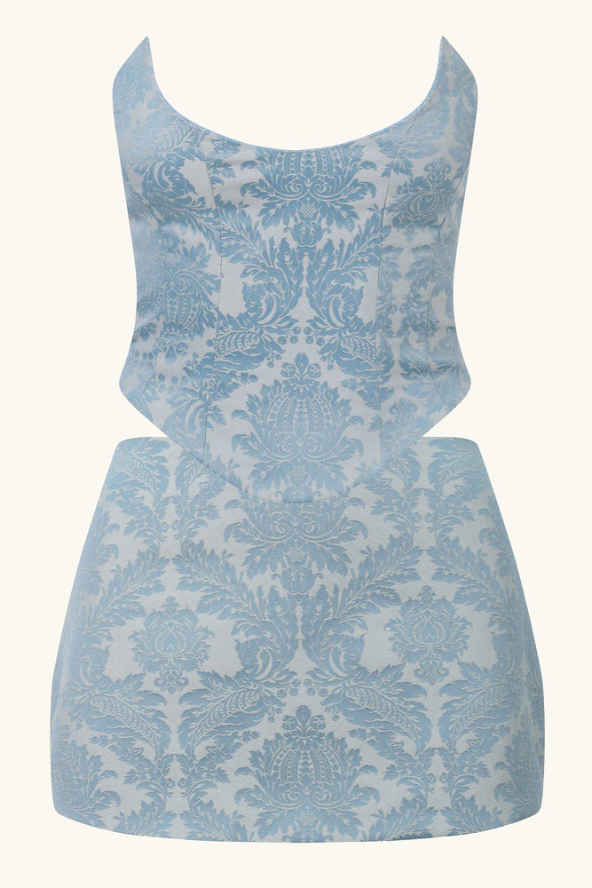 Niara Set Blue Brocade ~ Rental