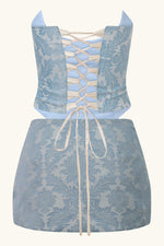 Niara Set Blue Brocade ~ Rental