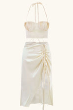 Dido & Amadi Silk Midi Set Ivory White