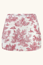 Dawn Mini Skirt ~ Red Toile