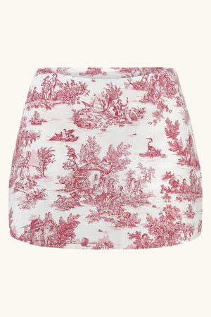 Dawn Mini Skirt ~ Red Toile