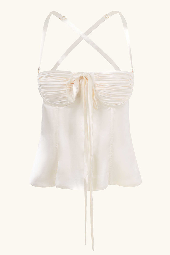 Amira Bustier Ivory White