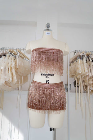 Zeïa Low Rise Mini Skirt ~ Cocoa Shimmer