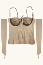 Amira Bustier Natural & Iris Gloves