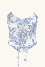 Niara Corset  ~ Blue Toile