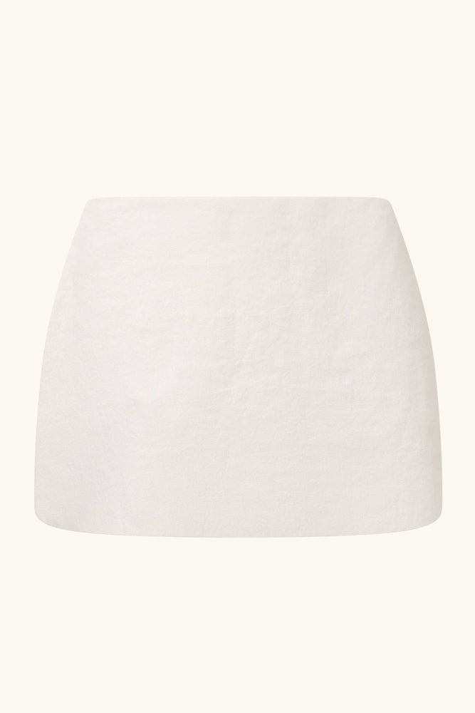 Dawn Mini Skirt ~ Ivory Linen