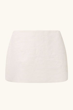 Dawn Mini Skirt ~ Ivory Linen