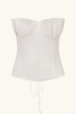 Bustier Coquillage Pleine Longueur Blanc Ivoire