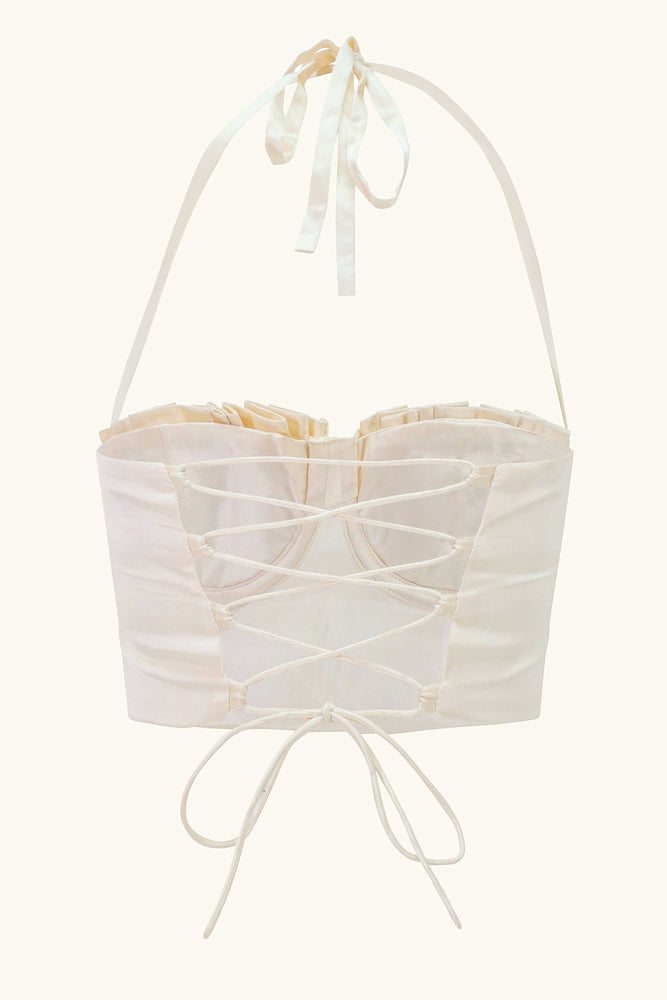 Dido Bustier Ivory Silk