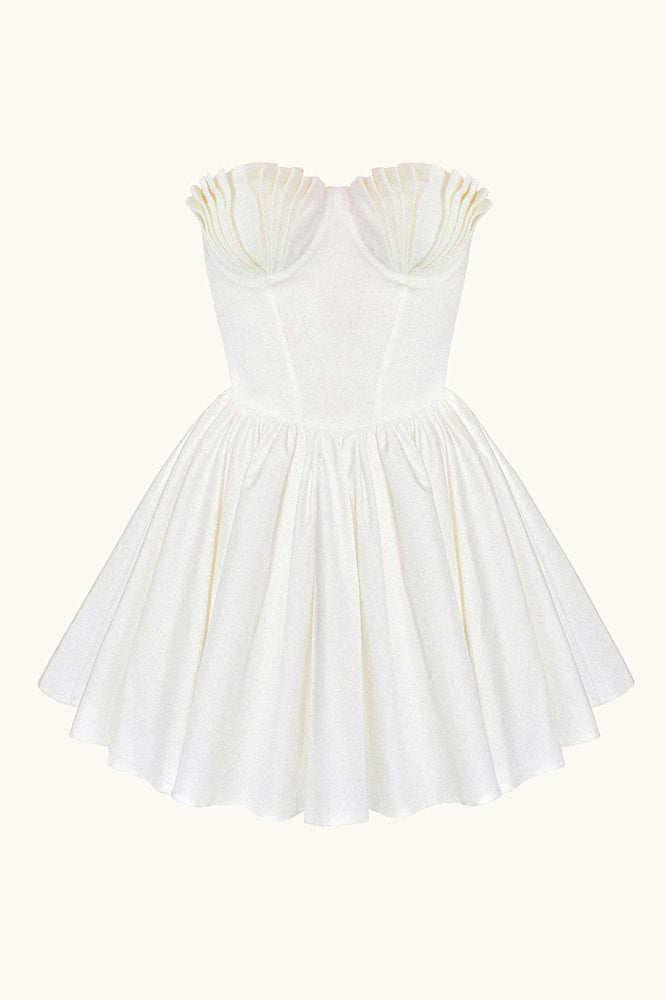 
            
                Load image into Gallery viewer, Seashell Flare Dress Ivory White
            
        
