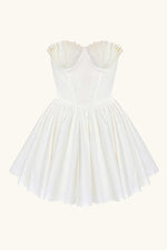 Seashell Flare Dress Ivory White