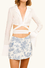 Dahlia White Linen Shirt