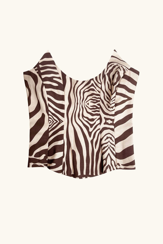 Niara Corset  ~ Chocolate Zebra