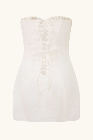 Seashell Mini Dress Ivory White