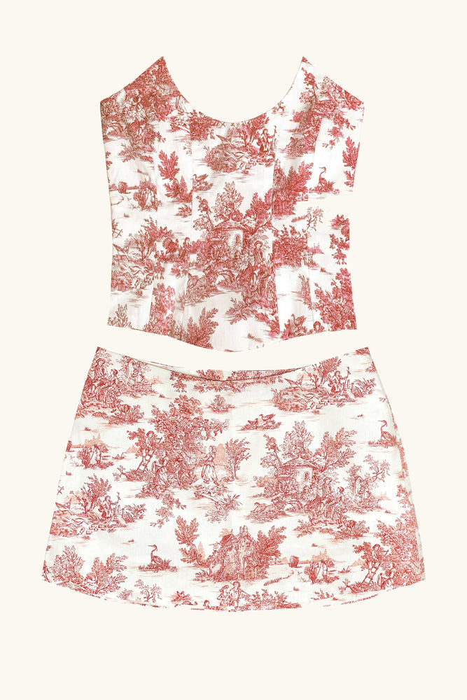 
            
                Load image into Gallery viewer, Niara Set  ~ Red Toile
            
        