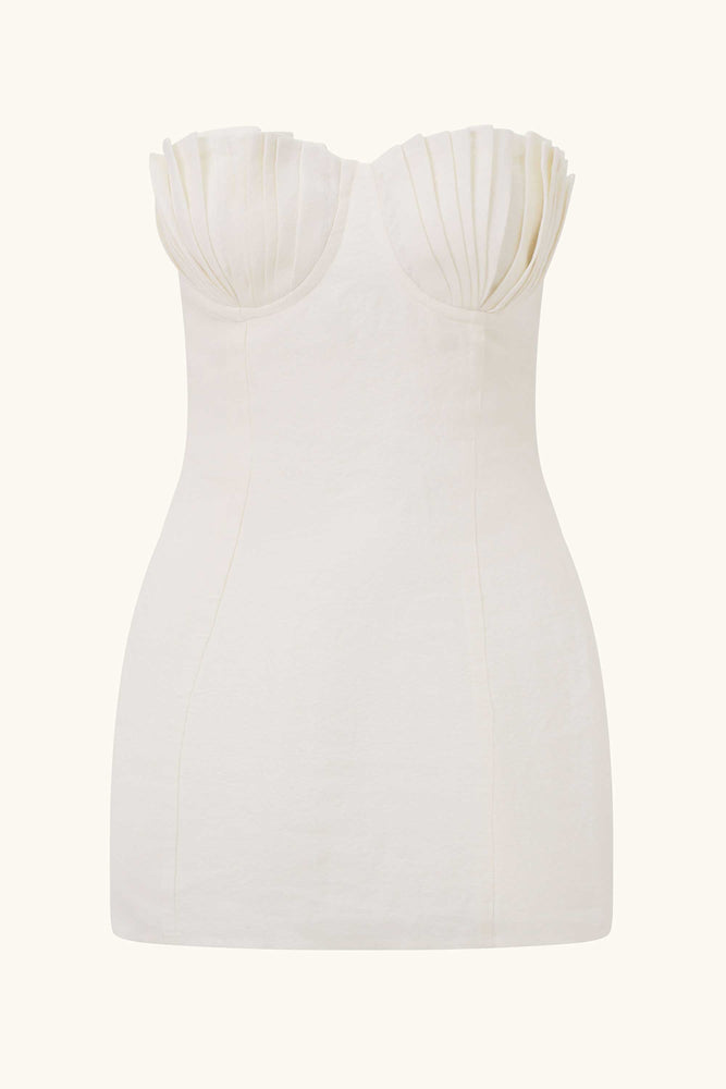 Seashell Mini Dress Ivory White