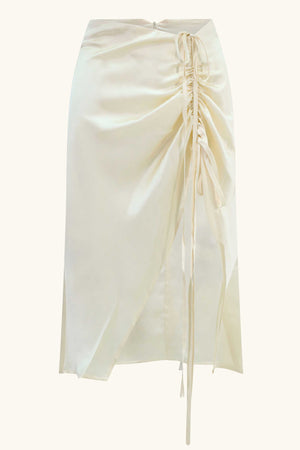 Jupe Midi Amadi Blanc Ivoire