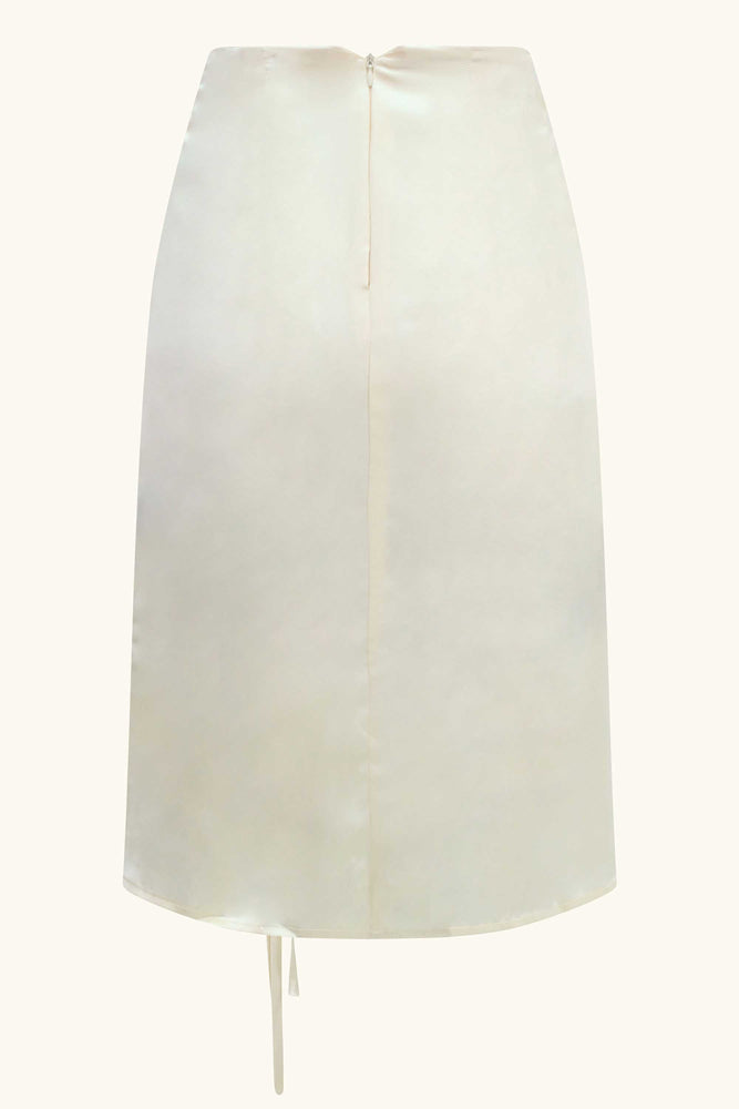 Amadi Midi Skirt Ivory White
