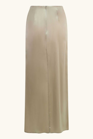 Amadi Maxi Skirt Chinchilla Gold Silk