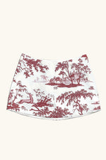 Dawn Mini Skirt ~ Burgundy Cherubs
