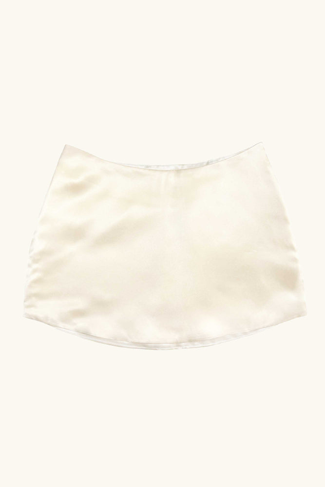 Dawn Mini Skirt ~ Ivory Silk