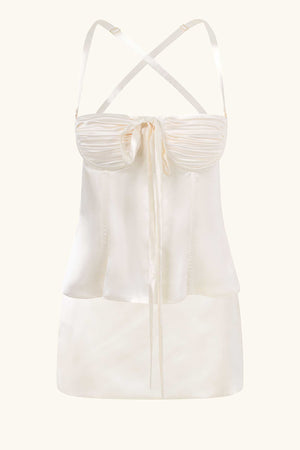 Amira & Dawn Silk Mini Set Ivory White