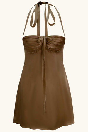 Angelina Dress Chocolat Silk