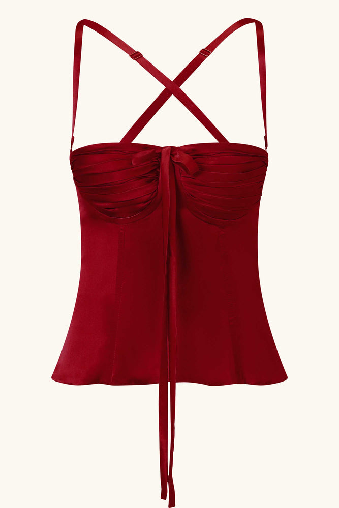 
            
                Load image into Gallery viewer, Amira &amp;amp; Dawn Silk Mini Set Cherry Red
            
        