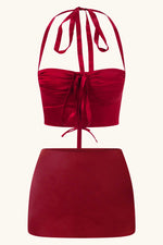Odette & Dawn Silk Mini Cherry Red