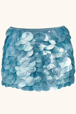 Dawn Mini Skirt ~ Mother of Pearl in Mermaid Tears