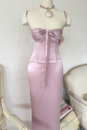 Allura Maxi Skirt ~ Dusk Pink Silk
