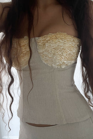 Amira Bustier Ivoire Blanc