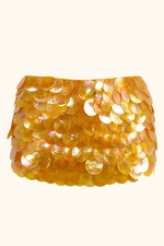 Zeïa Low Rise Mini Skirt ~ Marigold Mother of Pearl