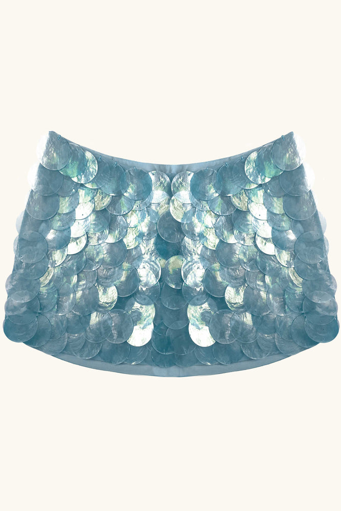 Dawn Mini Skirt ~ Mother of Pearl in Mermaid Tears