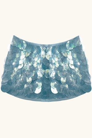 Dawn Mini Skirt ~ Mother of Pearl in Mermaid Tears