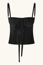 Amira Bustier Black Polka Cotton