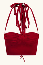 Odette Bustier Cherry Red Silk