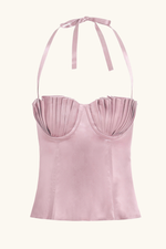 Seashell Corset Dusk Pink Silk