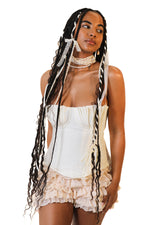 Seashell Corset Ivory White Linen