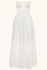 Seashell Gown Ivory White Linen