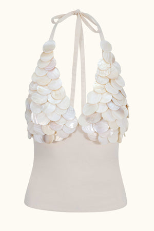Brassière Coquillage Blanc Ivoire