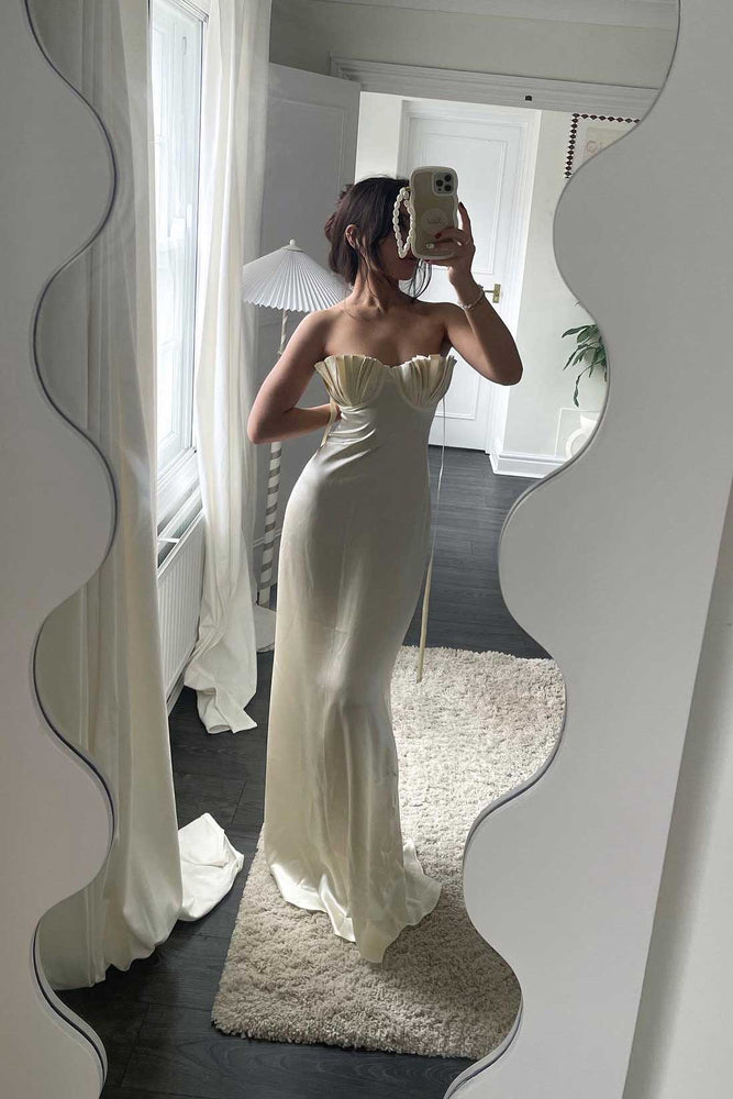 Silk Ivory Maxi Dress Crossroads Maxi Dress Silk Ivory Maxi Dress Crossroads Maxi Dress