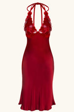 Sphyrna Midi Dress Ruby Red Silk