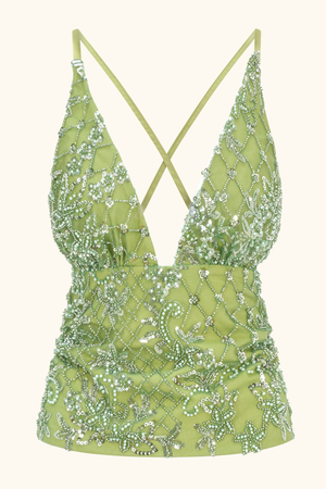 Vianna Top ~ Emerald Green