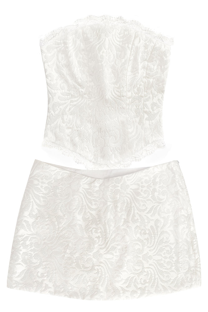 Aurora Set  ~ White Crepe Damask