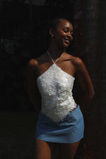 Faerie Halter Top ~ Beaded Mother of Pearl