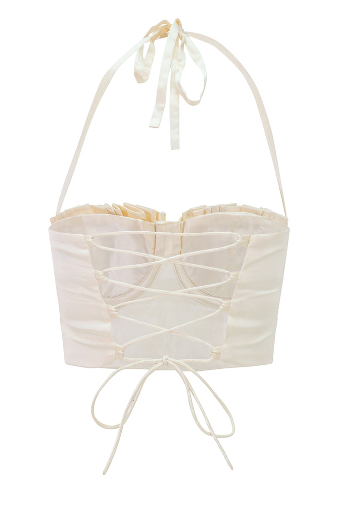 Ivory Dido & Brocade Mini & Gloves Set ~ Rental